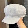 Womens Lace Mesh Octagonal Hat With Chain Or Pearl Trim Breathable Cap Face Slimming Stylish Artist