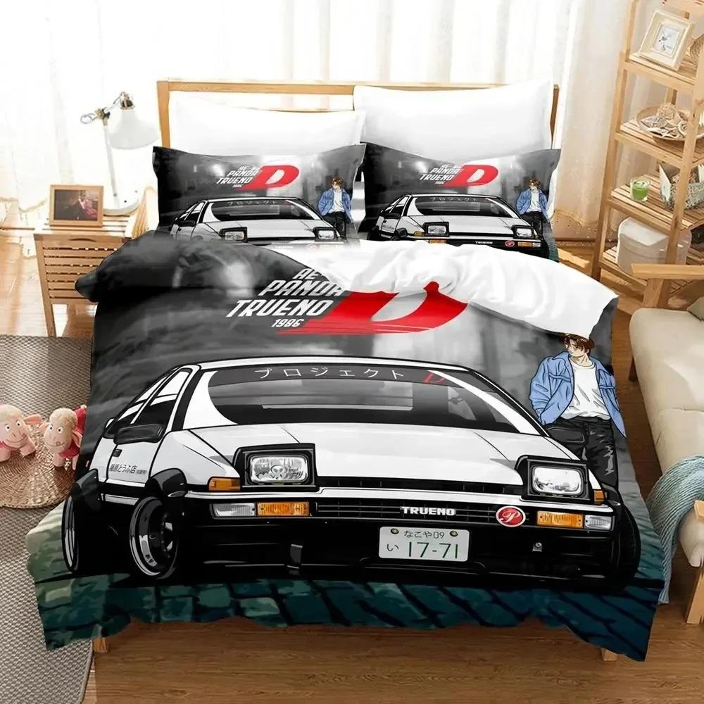 3D Печать Initial D Ae86 Коллекция Постельного Белья Пододеяльник Коллекция для Кровати Пододеяльник Наволочка Одеяло Размер King Queen Постельное Белье для Мальчиков и Взрослых