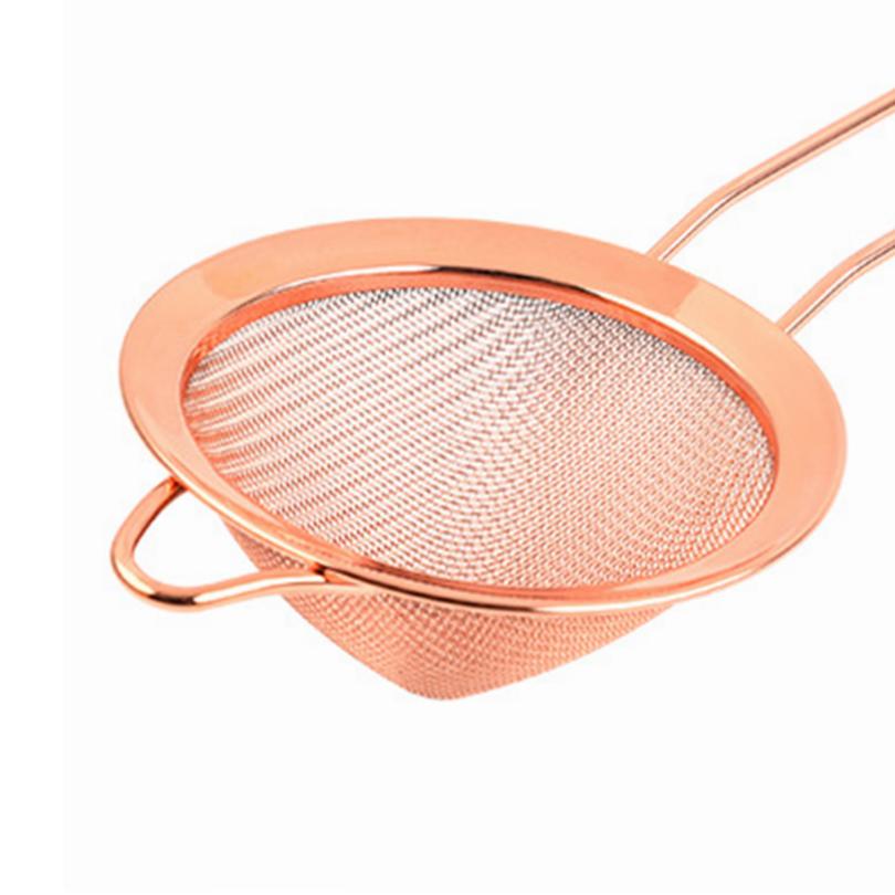 Rose Gold 304 Stainless Steel Cone Shaped Cocktail  Strainer for Cocktails / Tea Herbs / Coffee, Fine Mesh Strainer