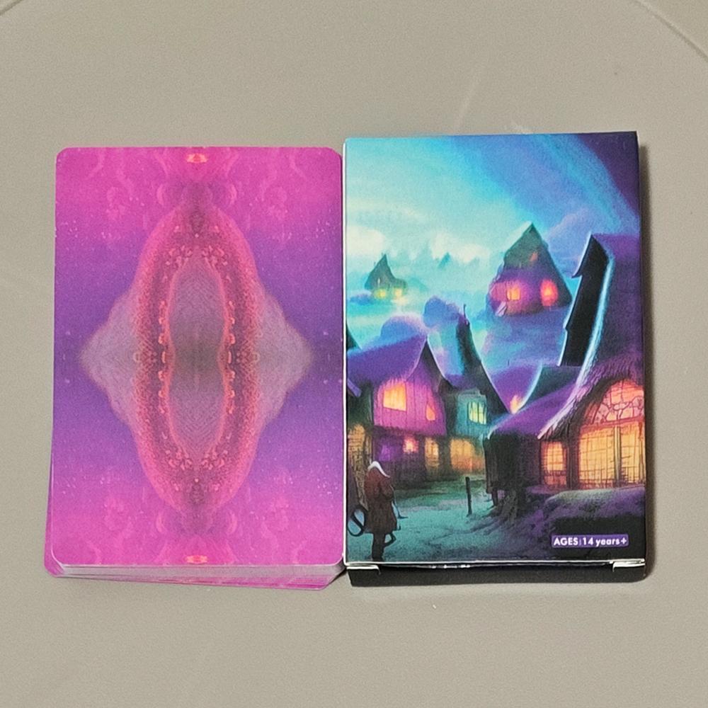 Скандинавская колода Таро 22 карты с руническими символами, Атмосферное фэнтези-искусство для гадания и духовного роста 10*6.5см