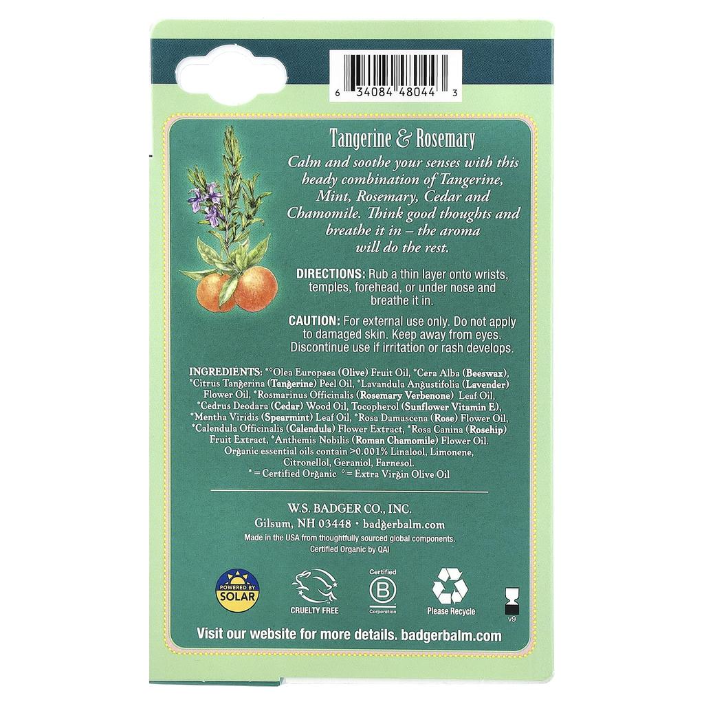 Aromatherapy, Stress Reliever, Tangerine & Rosemary, 17G(0.60Oz)