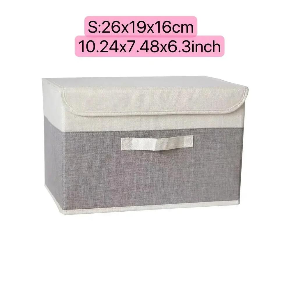 Collapsible Storage Box With Lid Multi Functional Clothe Underwear Socks Organizer Foldable Sundries Storage Basket For Wardrobe