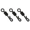 25pcs Q-Shaped Fishing Connector Black Quick Change Swivels Q-Shaped Bearing Swivel  Fishing