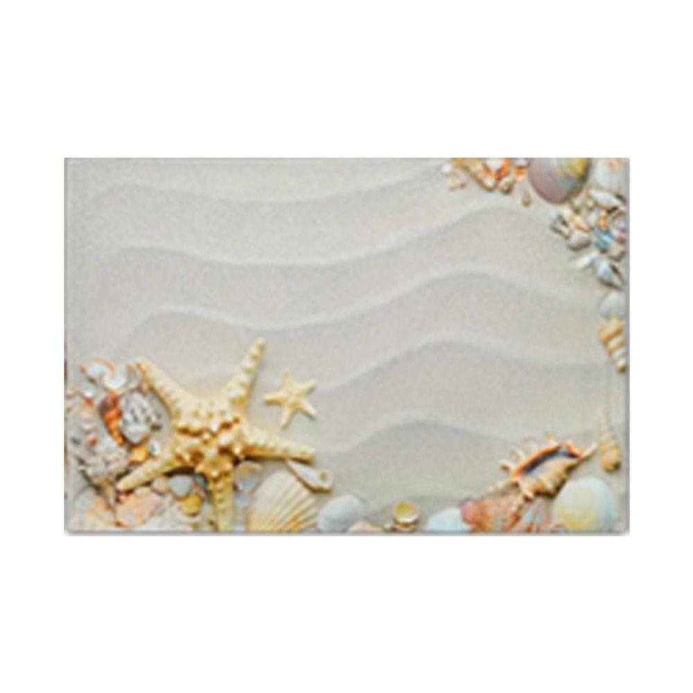 Seashells Linen Placemat Anti Slip Tableware Pad Summer Beach Placemat Table Decoration