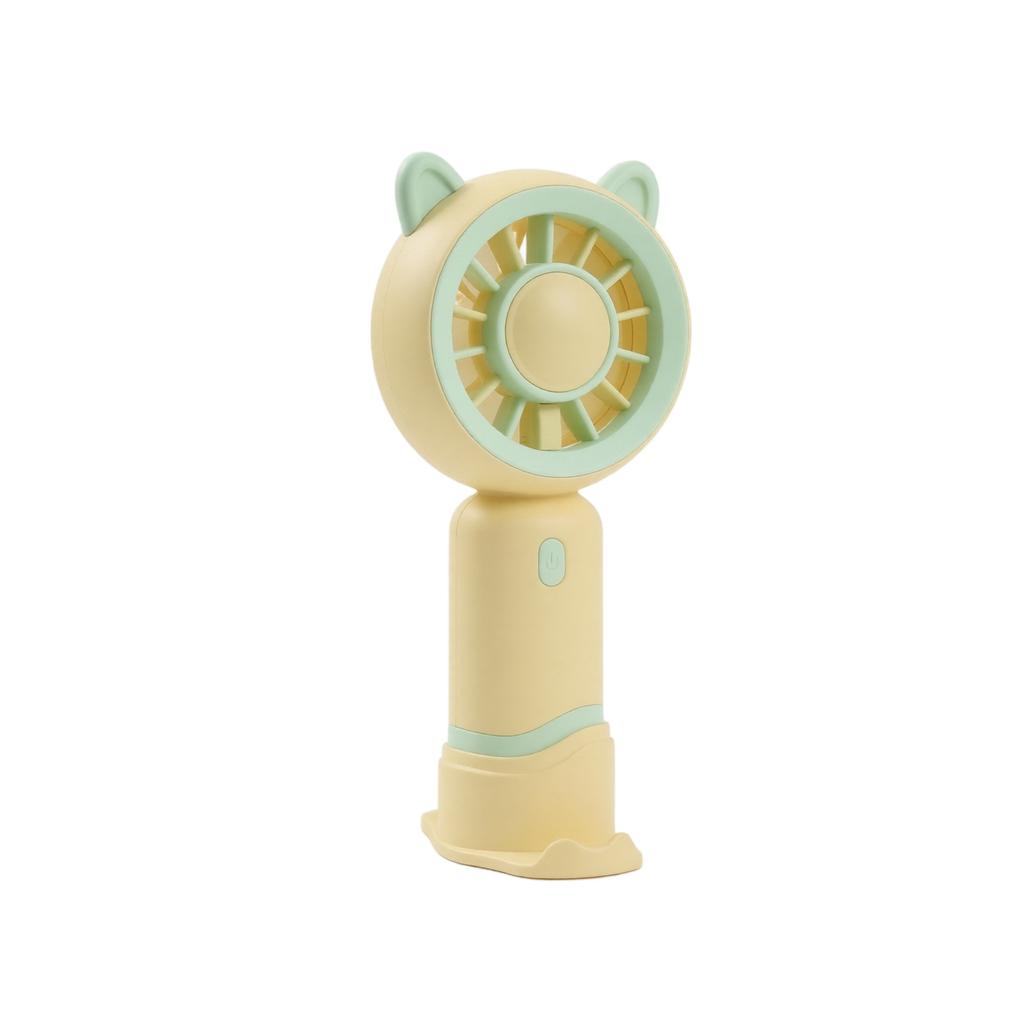 Portable Rechargeable Desktop Fan Small Personal Handheld Fan with Cute Animal Ear Design USB Charging Mini Fan for Office Travel
