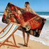 Majestic fiery hawk soars Print beach towel, quick drying, suitable for travel, outdoor sports, jogging, the beach and swimming, gift