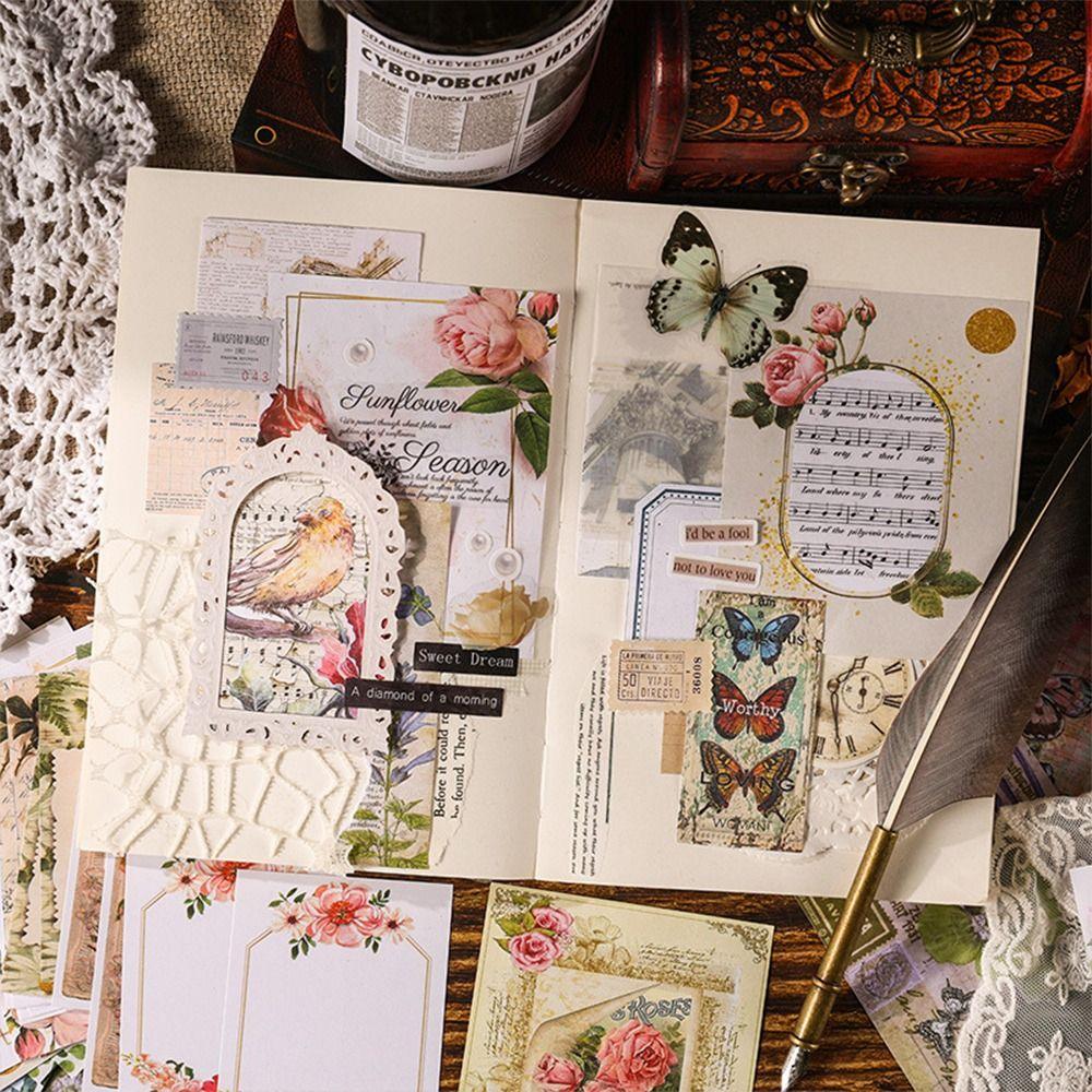 Ретро Скрапбукинг Коллаж Многоцветная декоративная бумага Подарочный материал для скрапбукинга Бумага