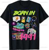 Classic 1991 Varsity Vintage College Style 34rd Birthday  Custom Printed Graphic T Shirts Print on DeUnisexd Camiseta Hombre