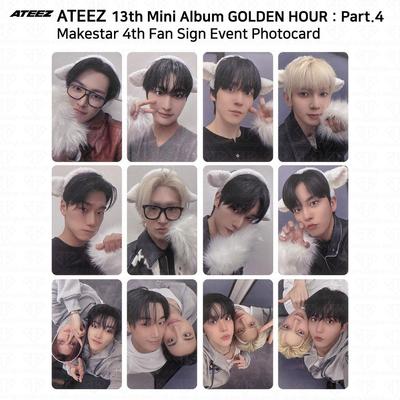 ATEEZ 13-й мини-альбом Golden Hour Часть 4 Makestar Мероприятие с автографами Фан-карточка