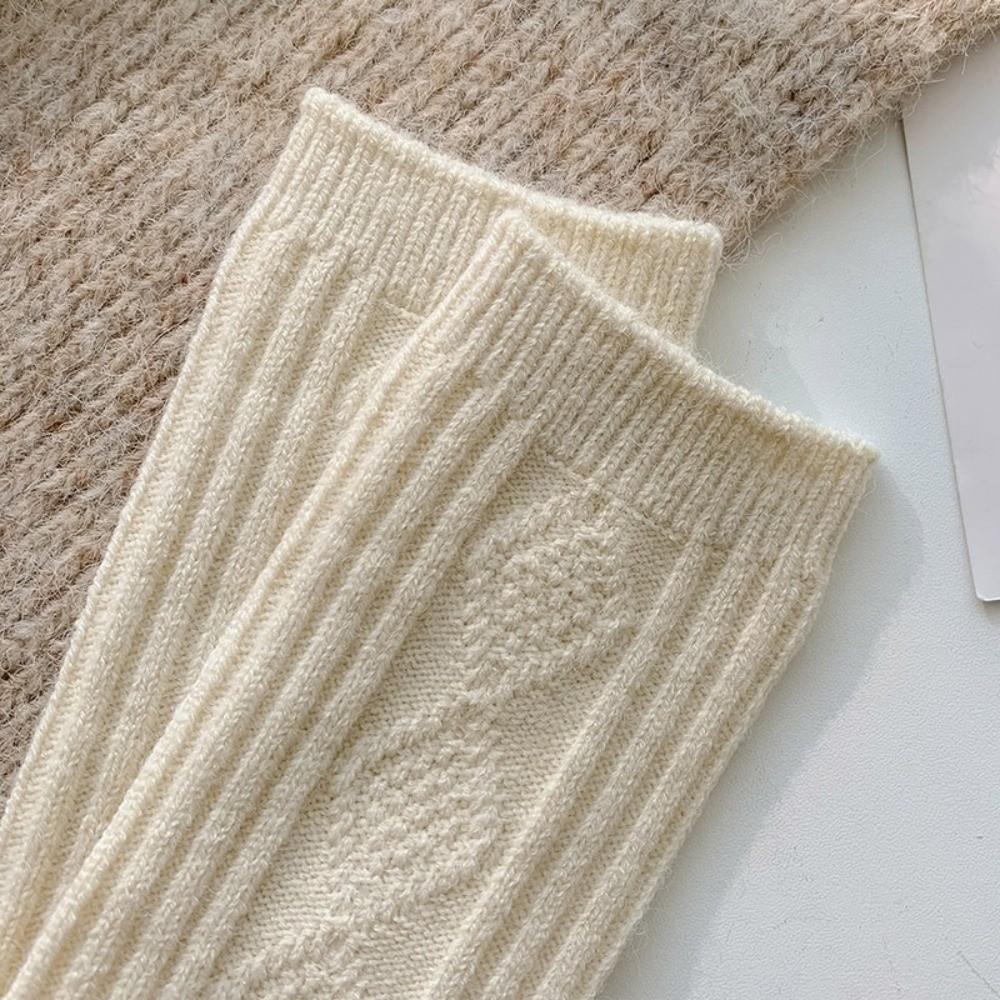 Утепленные гольфы до середины икры, термоноски женские, махровые носки, повседневные носки из имитации кашемира