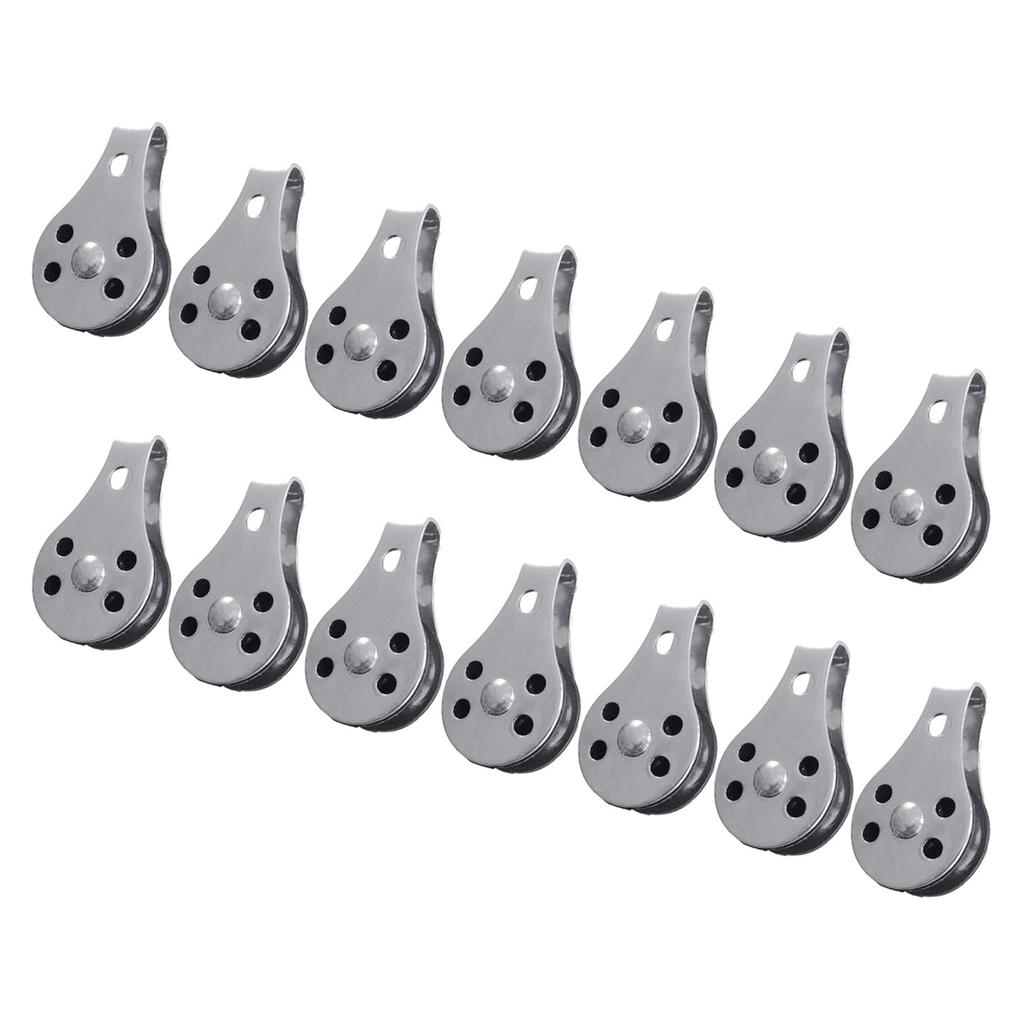 2 шт. 316 нержавеющая сталь одинарный шкив сверхпрочный трос роликовый нейлоновый шкив для подъема парусной веревки