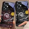 Ретро Масляная Живопись Для Oppo A79 5G 58 78 74 60 4G Reno 11F Realme GT 6 11 Note 50 10 C55 X2 Закаленное Стекло Черный Чехол для Телефона