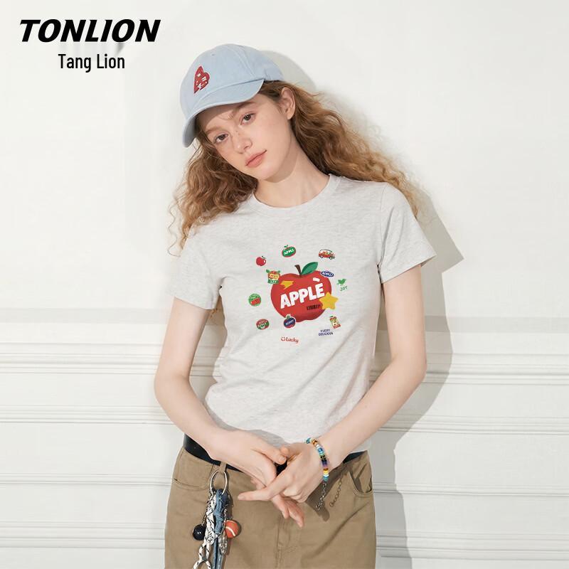 Женская приталенная футболка TonLion с коротким рукавом