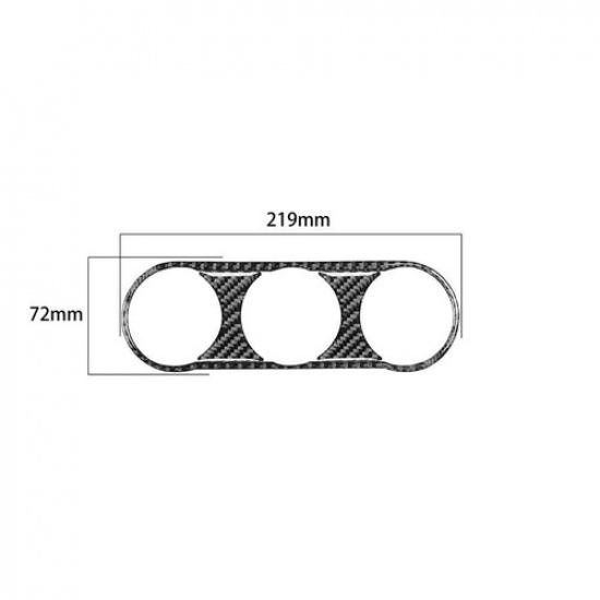 3 шт. Накладка на центральную консоль климат-контроля из настоящего углеродного волокна для Mazda MX-5 2016-