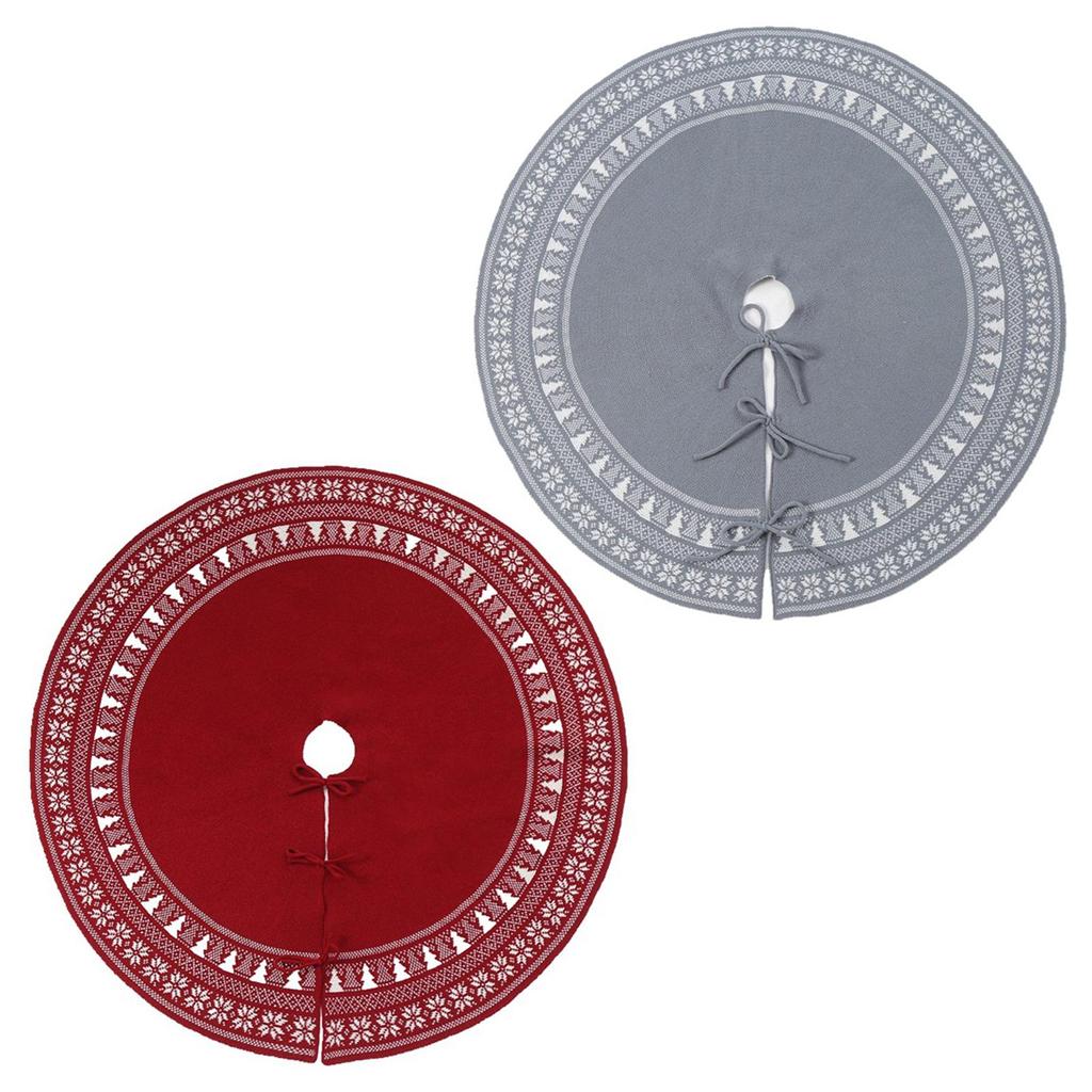 Вязаная юбка в виде рождественской елки, деревенская толстая юбка в виде снежинки, праздничное украшение для фермерского дома, декор для домашней вечеринки