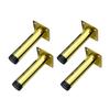 4Pcs Furniture Legs Coffee Table Legs, Black and Gold Metal Home DIY Projects Sofa Leg TV Cabinet Leg,Chair Leg,Ottoman Leg