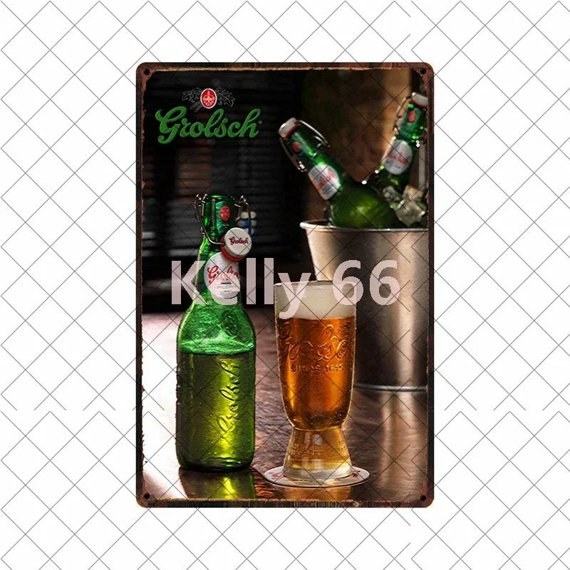 [Kelly66] Grolsch Herfst Bok Ледяное Пиво Здесь Металлическая Табличка Декор Дома Картина Размер 20*30 СМ Dy221