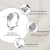 Bague Ringen Кольцо для женщин 1,5-каратное овальное обручальное кольцо с муассанитом из стерлингового серебра 925 пробы с бриллиантами Pt950, свадебные украшения
