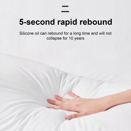 Plain Pillow Core Medium Support Pillow Core Hypoallergenic Machine Washable Pillow Insert for Bed Side Sleepers Back Sleepers