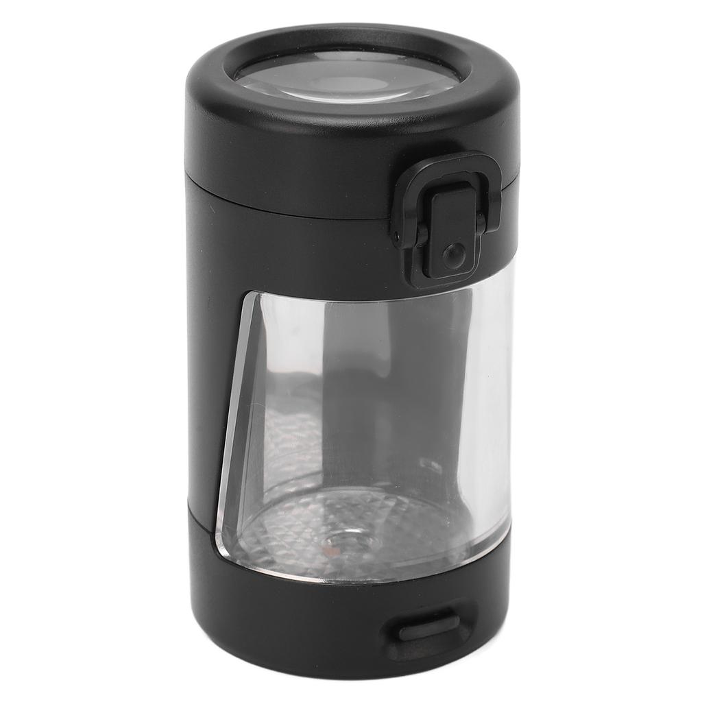 Smell Proof Container Black Portable Mini Spice Luminous Transparent Odor Proof Storage Box Jar