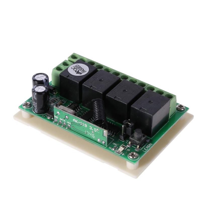 New DC 12V 4CH Wireless Remote Control Switch 1 Receiver + 2 Transmitters 433MHz