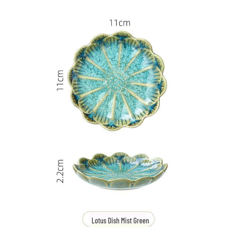 Japanese Retro Ceramic Dipping Dish for Seasoning, Snacks, and Soy Sauce