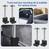 4Pcs Truck Tool Box Mounting Kit - Upgraded J Hook Crossover Tool Box Fits For Pickup Truck Tool Box Mount Tie Downs, Universal Aluminum Truck Tool
