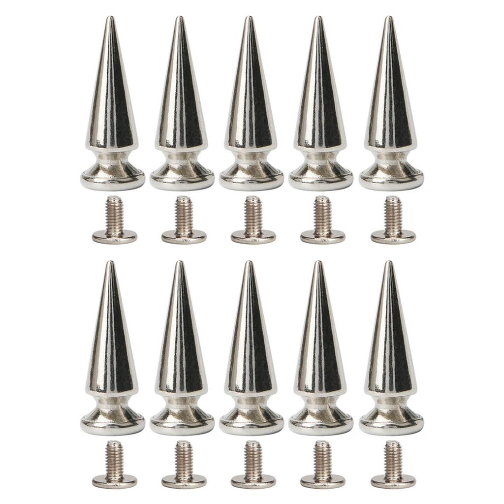 Набор декоративных заклепок 10 шт. Панк-стиль Пряжки-гвозди Винтовые заклепки-шипы для DIY-поделок ПУ ремень Обувь Одежда Шипы