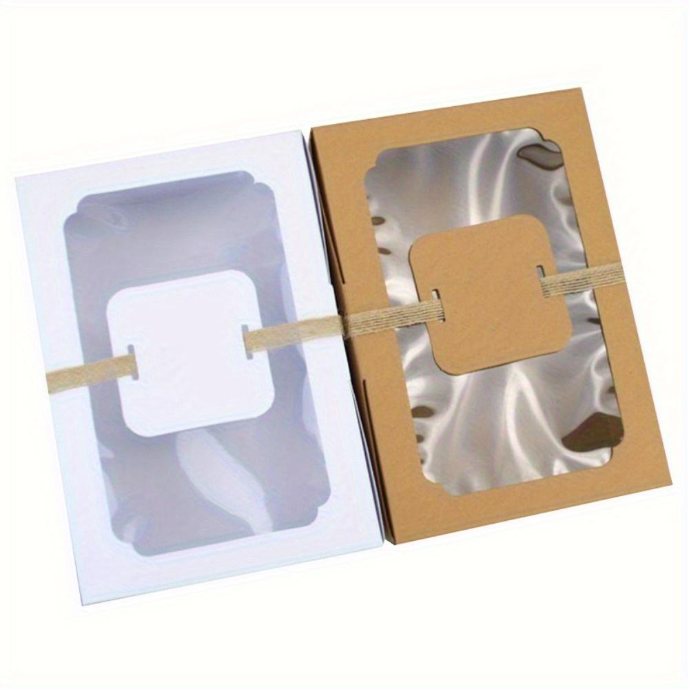 12pcs Large Kraft Paper Box Biscuit Candy Cake Gift Box PVC Transparent Window Birthday Gift Wedding Party Supplies Packaging Box Wedding