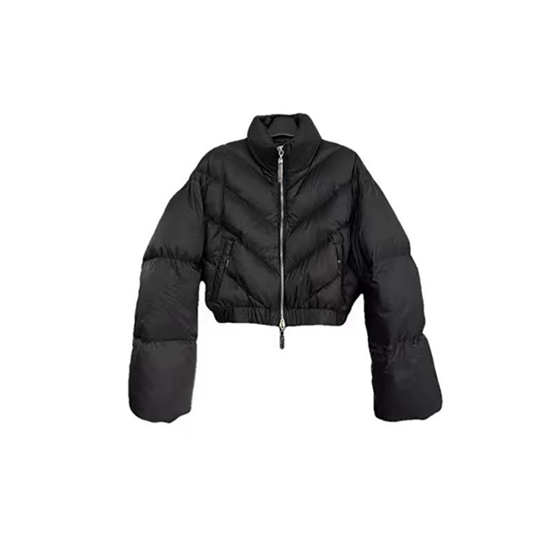 Dongdaemun short stand-up collar down jacket for women's winter 2024 new fashion small foreign style thickened bread jacket