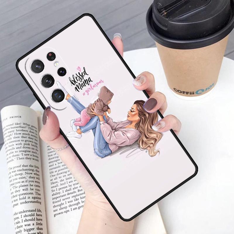 Семья Мама Девочка Женщины чехол для телефона Обложка Для Samsung Galaxy S24 S25 Ultra S21 S22 Ultra S10E Note 10 Plus Note 20 FE S23