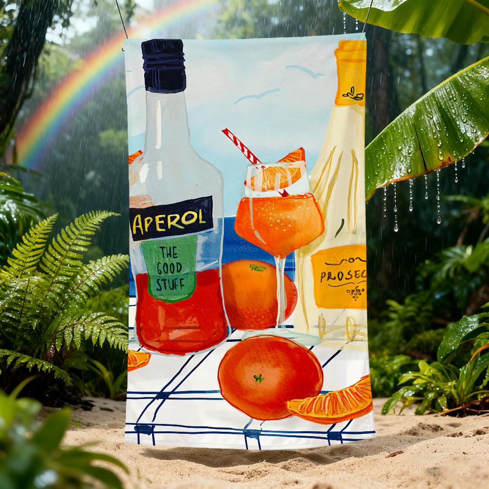 Арт A-AperolS S-SpritzS Полотенце Пляжное Быстросохнущее Мягкое Бассейн Полотенца Подарок для Путешествий Спортзал Душ Кемпинг спорт