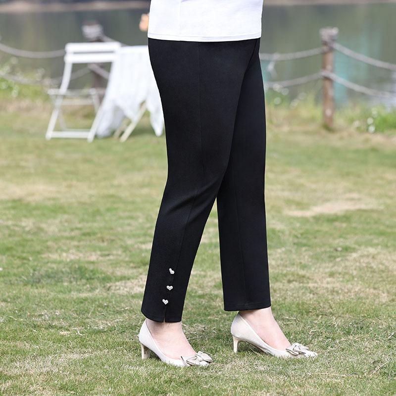 Весенне-осенние женские брюки больших размеров с высокой талией, прямые брюки, свободные эластичные повседневные брюки с затенением живота