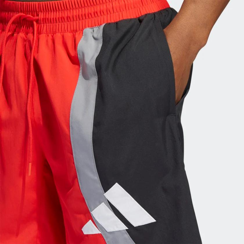 adidas Pro Madness Приятные к коже Легкие Удобные Дышащие Повседневные Шорты Мужские Шорты Ярко-красный HE2882