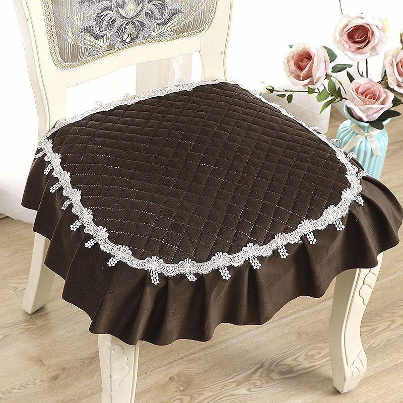 1 шт. Нескользящая подушка на стул для дома и офиса - моющаяся, тканевая подушка на сиденье в современном стиле для обеденных и кухонных стульев