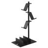 Yamazaki Smart Game Console & Controller Stand with Movable Dividers, Black, W15 X D21 X H40.8cm, Charges While Placed, Adjustable Height and Orientat