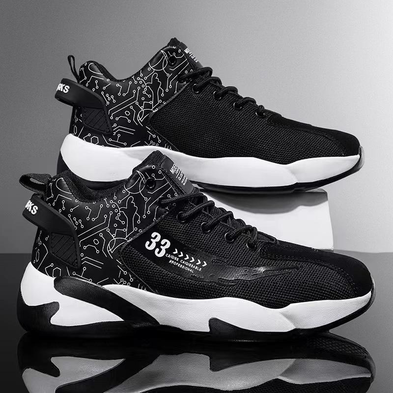 Новая мужская повседневная обувь, дышащая нескользящая легкая спортивная обувь с высоким берцем, прогулочная обувь