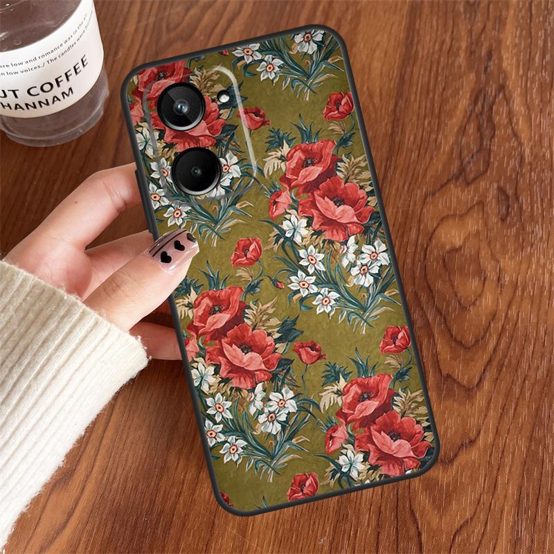 Russian Scarf Floral For Realme 15 Pro GT7 GT6 10 11 12 13 14 Pro Plus C75 C71 C65 C63 C61 C53 C67 C35 C55 Case