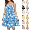 Детское летнее повседневное модное платье без рукавов с круглым вырезом