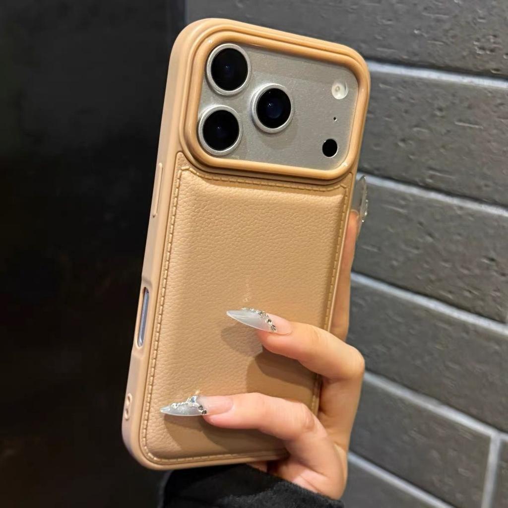 Роскошный матовый чехол из мягкой кожи для телефона для iPhone 17Air 15 14 Plus 13 12 11 16 Pro Max Защита объектива Ударопрочная силиконовая накладка