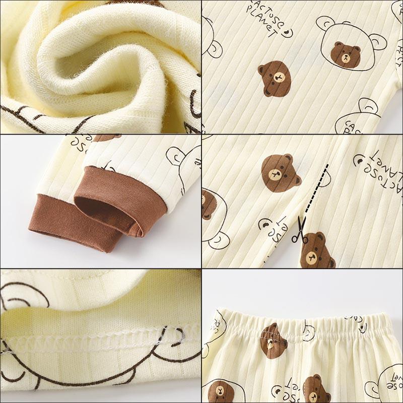 Зимняя детская футболка с длинным рукавом и круглым вырезом, комплект брюк, повседневный мешковатый костюм из 2 предметов, хлопковый наряд с мультяшным принтом