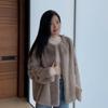 Осень и зима Новое женское цельное пальто из искусственного меха с круглым вырезом