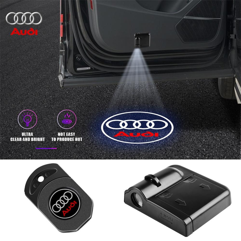 For Audi C5 1/2pcs LED Car Door Welcome Light Laser Projector Logo Light For Audi Sline RS QUATTRO A3 A4 A5 A6 b6 b7 b9 8p 8v b8 c7 S8 TT S5