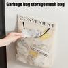 New 1PC Hanging Storage Mesh Bags Kitchen Garbage Bag Storage Tools Wall-mounted Large-capacity Storage Bag Packaging Plastic Bag