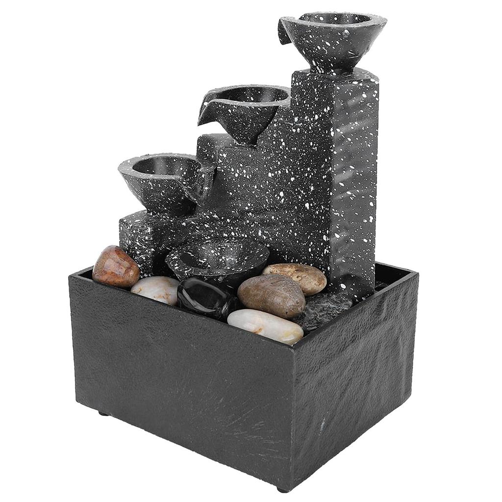 Desktop USB Water Fountain Ornament Crafts for Indoor Home Office Table Decoration