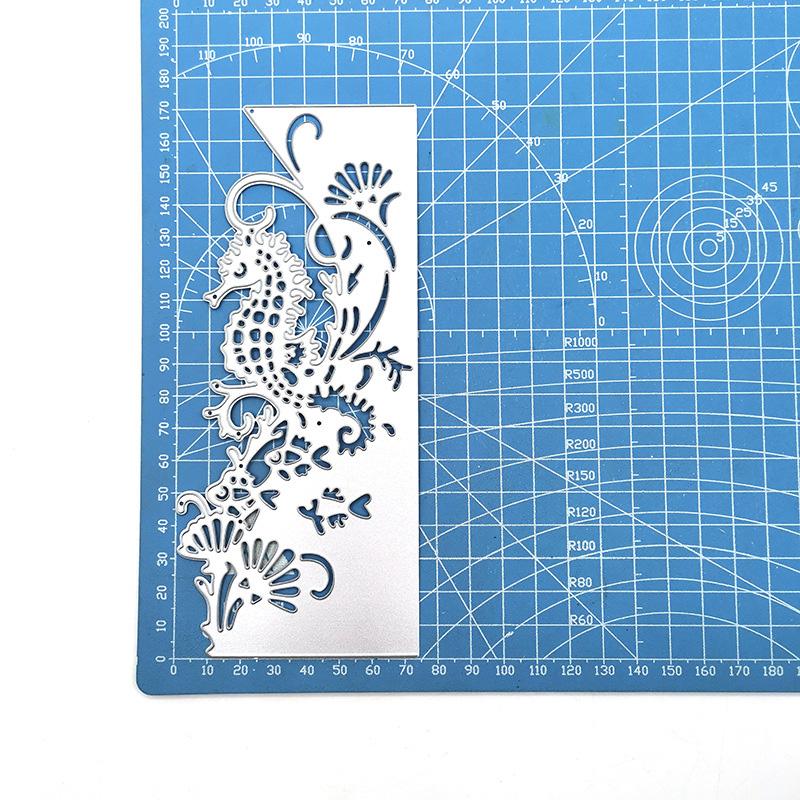 Морской конек Поздравительная открытка Кружевная бумага Искусство Металлический трафарет Тиснение Вырубные штампы для скрапбукинга своими руками Тиснение бумажной открытки Ремесло Декор