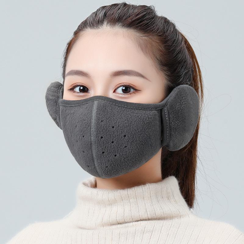 Women Men Winter Warm Cold-proof Earmuffs Windproof Mouth Cover Female Outdoor Mask Cycling Ear Warmer