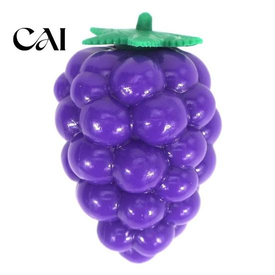 Stress Relief Squeeze Toy Strawberry Grape Toy, Realistic Fruit Sensory Anxiety Relieving Office Desk for Kids Adults