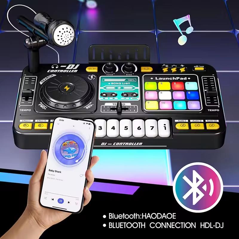 Детский симулятор DJ-микшера, игрушки, многофункциональные музыкальные эффекты, электронная обучающая игра, подарок на день рождения для детей