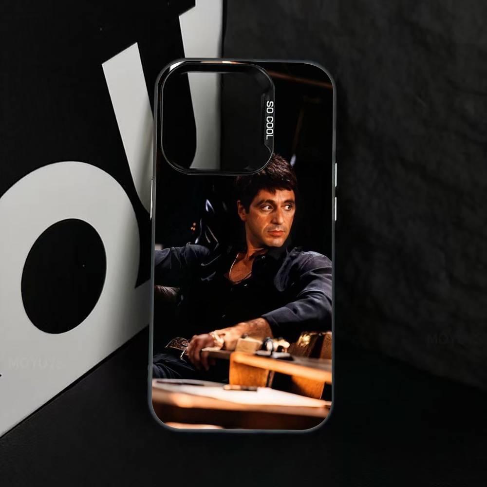 Чехол для телефона S-Scarface T-Tony для iPhone 17,16,15,14,13,12,11 Plus,Pro Max,XS, Цветной Серебристый Черный Чехол